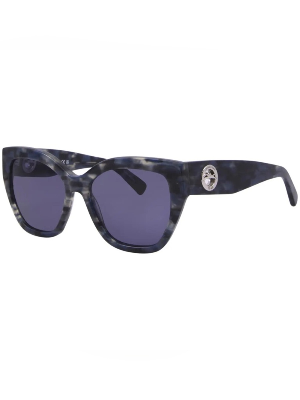 Longchamp LO741S 406 Sunglasses Women`s Textured Blue/solid Blue Cat Eye 55mm
